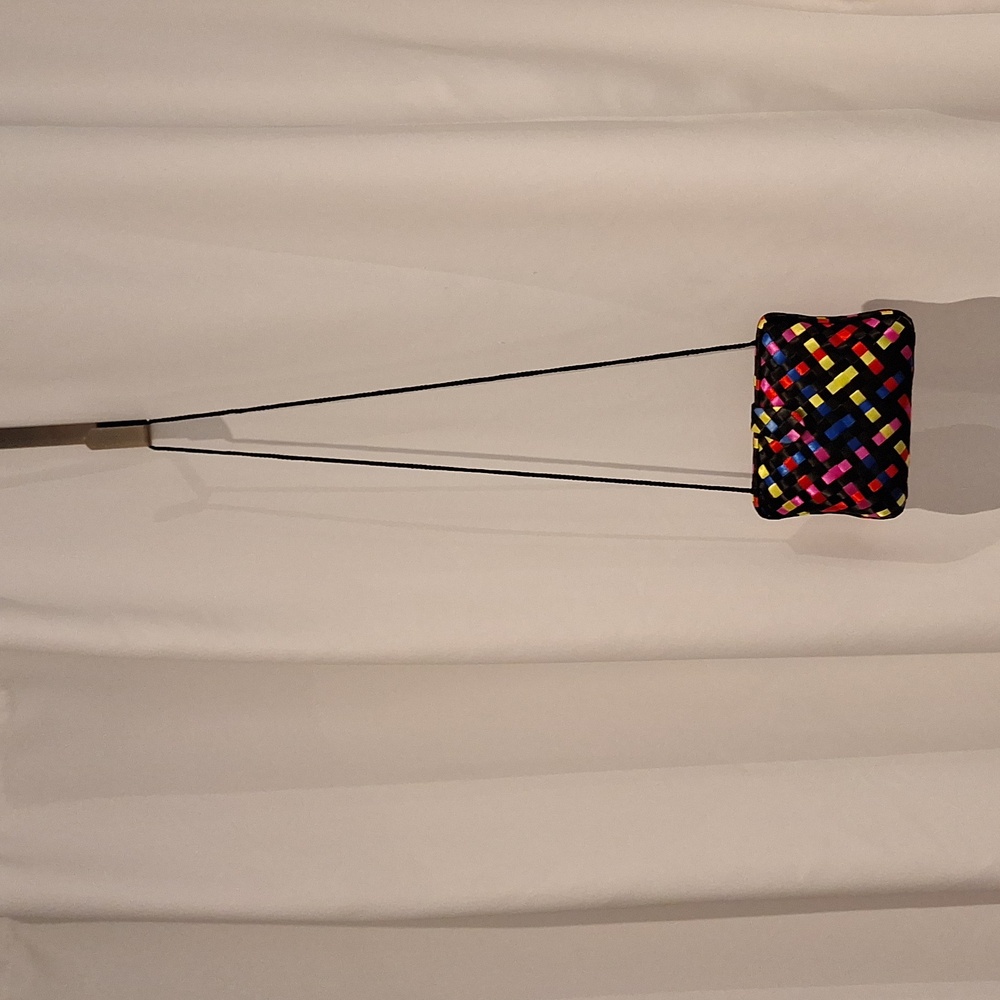 Multicolor Ribbon Woven hard shell purse